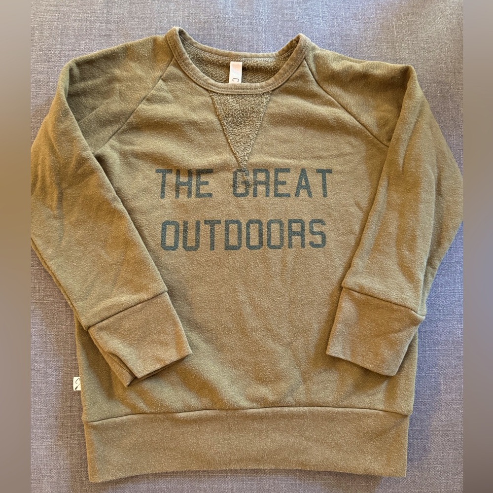 Sweatshirt- CC/ 6-7/ Army green/ vguc